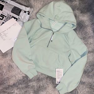 Lululemon Scuba NWT💙 Half Zip Delicate Mint Hoodie